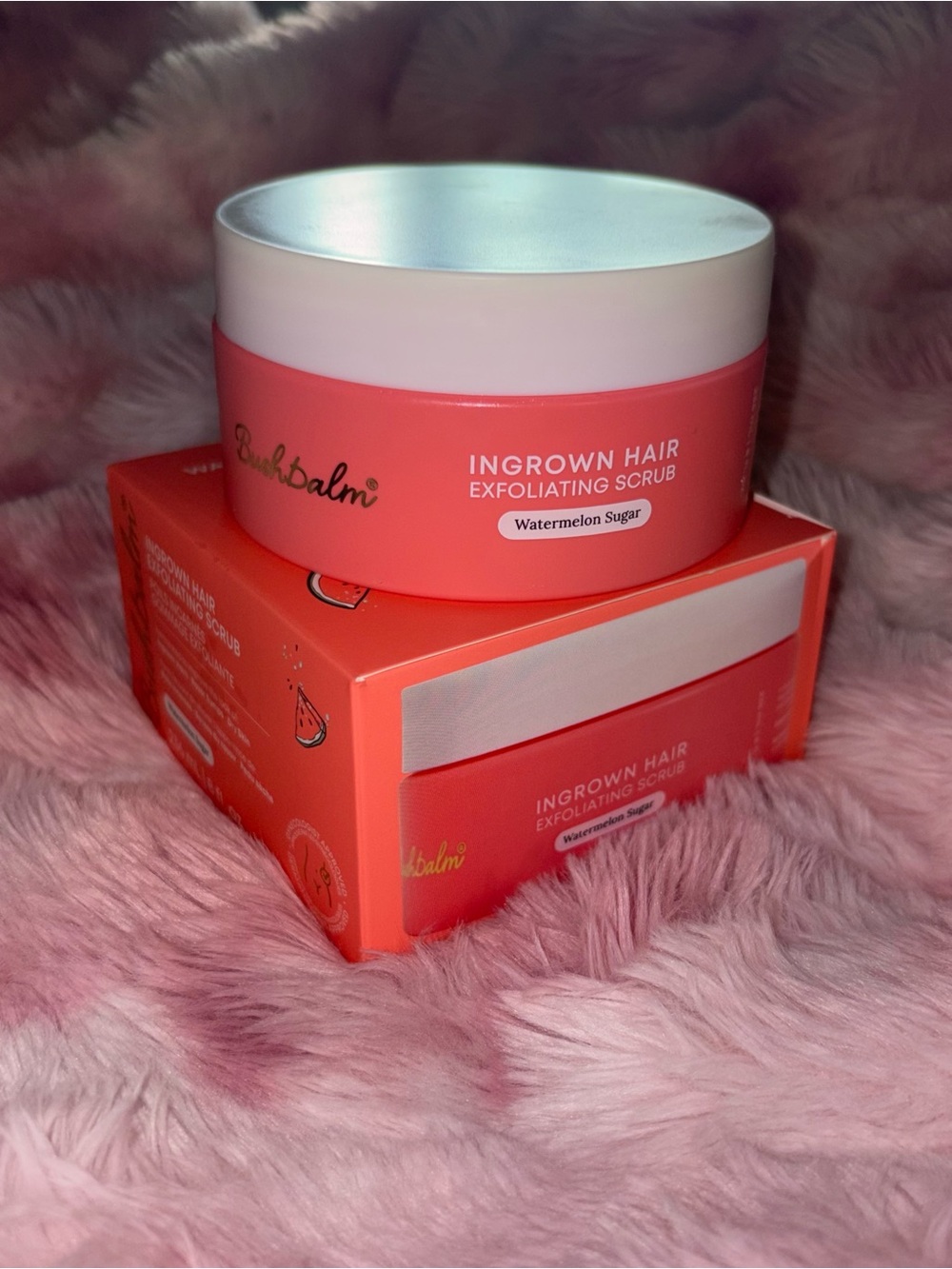 Bushbalm Watermelon Sugar Ingrown Hair Exfoliating Scrub